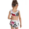 2019 nouveau maillot de bain filles mode européenne et américaine Explosions maillot de bain motif rétro fendu deux pièces maillot de bain filles