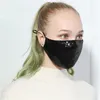 Paillettes Moda seta di ghiaccio Bling 3D Lavabile Riutilizzabile Maschera PM2.5 Scudo per la cura del viso Colore del sole Gomito dorato Maschere di copertura lucida Bocca