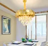 Lampadario di cristallo di lusso a luce led per soggiorno lampada da cucina in acciaio lucido oro kristallen hanglamp AC110-240V MYY