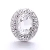 Noosa 18mm kristallen gember snap sieraden verzilverd ovale strass snap diy ketting armband accessoire vinden