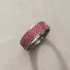 Pełne pierścionki zaręczynowe z cyrkonem dla kobiet różowe kolory ślubne pierścionki żeńskie austriackie kryształy biżuterii najwyższej jakości194D