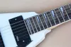 Specjalne niestandardowe białe V Smara-thru-thru-body gitara elektryczna z czarnym sprzętem, podstrunnicą Rosewood można dostosować