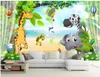 Papel De Parede 3d Custom Photo Mural Tapeta Piękna kreskówka Pokój dziecięcy Świeży pokój dziecięcy malarstwo ścienne