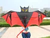 أطفال ألعاب عالية الجودة 1.8 متر قضيب راتنج طائرة ورقية من الخفافيش الحمراء مع مقبض الطائرات الورقية وخط طيران جيد
