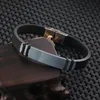 Wysokiej jakości tag bransoletka ze stali tytanu czarno-biała bransoletka silikonowa na prezent
