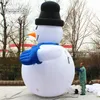 Grand modèle de bonhomme de neige gonflable décoratif d'hiver en plein air 3m / 5m ballon de bonhomme de neige blanc mignon géant pour la décoration de Noël