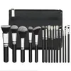 In stock high quality Makeup Brush 15PCS/Set Brush With PU Bag Professional Brush For Powder Foundation Blush Eyeshadow