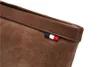 Vintage En Cuir Enveloppe Pochette Marron Avec Bracelet Main Pris Sac À Main D'affaires Noir Organisateur Portefeuille Pochette pour Hommes