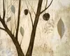 カスタム3D風景の壁紙ヨーロッパスタイルのレトロミニマリストの木と葉のデジタル印刷HD装飾的な美しい壁紙