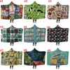 Coberturas encapuçadas Camping Piquenique Manto Adulto Campão Jogar Cobertor Sherpa Fleece Cape National Flag Wrap Mantle Swaddling Toalhas de banho D5877