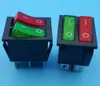 30st Red Green Light 6pins Double SPST ON / OFF Rocker Boat Switch AC 250V / 15A 125V / 20A