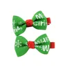 Julklappar Baby Hair Tillbehör Ribbon Bows Hairpins Clips Flickor Små Bowknot Barettes Kids Hairwear Boutique Barn mode 2 inches