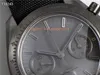 OM Factory Professional Moon часы Swiss 9300 Автоматический хронограф PVD Black 316L сталь Керамический ободок Sapphire Luminiscents нейлоновый ремешок