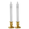 Flameless LED-ljus Elektriska ljus med avtagbara baser Long Candle Lamp Bröllopsfödelsedagsdekoration