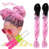 Xpression Braiding Hair Synthetic Hair Weave JUMBO BRAIDS Bulks Extension Cheveux 24inch Ombre Blue Blonde Grey Color Crochet Pink DHGATE