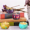 4pcs Partido Aromatherapy Candle Set Soy cera velas Essencial Óleo de Soja velas de cera do casamento do Natal de aniversário do favor da festa Vela