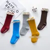Multi Colours Baby Kids Socks Nowe przybysze dziewczęta 100 bawełniany łuk środkowe pończochy Dzieci 039s Wygodna jakość latem S7184447