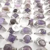 Natural Ametista Anéis de Pedra Gemstone Jóias Anel das Mulheres Bague 50 pcs Presente do Dia dos Namorados
