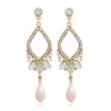 Gros- diamants balancent boucles d'oreilles femmes fille goutte d'eau losange lustre oreille gouttes palais rétro style bohème bijoux livraison gratuite