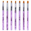 NA024 7pcs/lot Acrylic Nail Brush UV Gel 3D Nail Art Brush Pens Nail Polish Painting Drawing Brushes Manicure Tools Set Kit