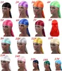 Nouvelle mode hommes Satin Durags Bandana Turban perruques hommes soyeux Durag chapeaux bandeau Pirate chapeau cheveux accessoires