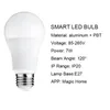 Smart LED -glödlampor WiFi LED -glödlampa Light 7W RGBCW Magic Light Compatible med Alexa Google Smart Home