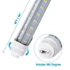 20st R17D 8 voet gloeilamp, 120W 270 graden V-vormige LED-vervanging voor fluorescentiearmaturen, T8 6000K koel wit, heldere afdekking, dubbelzijdig