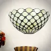 Tiffany Beige Lattice Corridoio Lampade da parete Letti Camera da Letti Camera da Letti Semi European Wall Sconce Beaks Balcony Hallway Wall Light