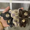 Chaînes de clés de l'ours chat Accessoires Pouettes clés Anneaux Pu en cuir en cuir en peluche en peluche