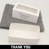 50 шт. Лоты спасибо подарочные коробки Kraft Paper White Parte Laber Laper Box с прозрачным оконным дисплеем Упаковка для Bakery287p