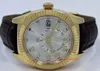 Luxury Sky Dweller 326138 18k42MM Yellow leatherGold Brand New Automatic machinery Mens Watch Men's Wristwatches