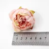 50 pièces 5 cm pivoine tête de fleur soie fleurs artificielles pour la décoration de mariage bricolage couronne décorative fausses fleurs