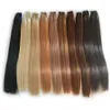 VIP Kundanpassning Dubbeldragen Virgin Human Hair Weave 100g 100% Human Remy Tape In Hair Extensions Black Brown Blonde 12 "-24"