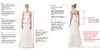 2019控えめな高ローカントリースタイルのウェディングドレス恋人のフリルズRuched Organza非対称フィットHi-Lo Beads White Bridal Gown