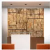 coutume photo 3d papier peint grain bois bloc de bois en trois dimensions de création moderne hôtel mur de fond TV