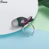 Donia Smycken Lyxig Ring Fashion Bird Koppar Micro-Inlaid Färgglada Zircon Present från europeiska och amerikanska kreativa designers