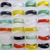 6 mm natuurlijke agaat jade band ringen edelsteen ring voor vrouwen mannen mode sieraden groothandel