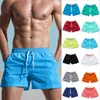 Nya badkläder män baddräkt ficka simma shorts män simma trunkar sommar badstrand slitage surf sport shorts de praia homen
