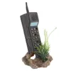 Conception de téléphone portable mignon Resin Reptile Cave Habitat Decor Turtle Hideout pour aquarium Fish Tank Ornement4713221