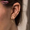 Petit serpent EarJacket boucles d'oreilles pour femmes 925 en argent sterling Reptile bijoux Animal boucles d'oreilles mode oreille bijoux cadeau