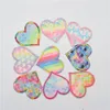90 pezzi glitter patch cuore imbottito toppe in feltro forma accessori di stoffa per bambini vestiti per bambini226q