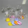 Apanhador de cinzas de vidro narguilia com masculino feminino de 14 mm de 18 mm de 2,5 mm de espessura de espessura bubbler dab rig bong silicone jart dabber ferramenta