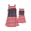 Sommarflickor Stripe Beach Dress Fashion Polka Dot Tassel Striped Mother Baby Dotter Matchande Klänningar Mamma mig Holiday Dress Y2205