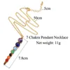 Yoga 7 chakra natursten halsband pärla läkning balans Buddha halsband kraft inspirerade smycken för kvinnor mode smycken gåva