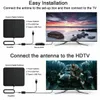 Antennes HDTV TV numérique HD portée de 80 milles Skywire intérieur 1080P 4K câble coaxial de 16 pieds Installation facile réception élevée amplifiée 7668522