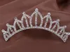 Cristal Tiara Coroa Headpiece Headpiece Rhinestone Jóias Cabelo para as mulheres Crianças Meninas de Aniversário Pageant Festa de Formatura Coroas de Casamento Sliver
