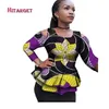 Nieuwe Dashiki Afrikaanse Dameskleding Bazin Riche Mode Elegante O-hals Crop Top Shirts Ankara Afrikaanse kleding WY2100