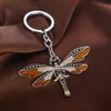 Crystal Butterfly Keychain Böhmen Dragonfly Pendants Keyring Women Ladies Jewelry Gifts Animal Charms nyckelkedja jul Xmas GI5862854