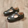 New Summer Spring Children Baby shoes girls For Kids Toddler Girl Black Brown Green England Leather Princess Shoes 2018 30