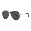 2019 femmes hommes surdimensionné noir unisexe lunettes de soleil pilote métal cadre lunettes de soleil pour homme uv400 nuances Gafas de sol